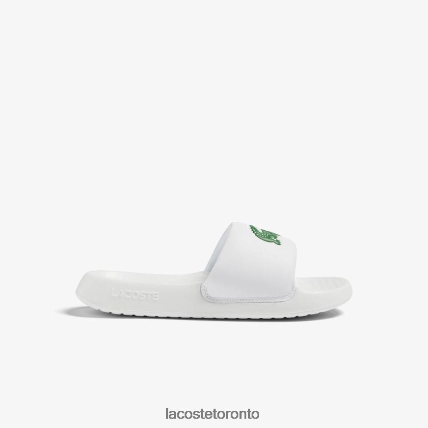 Shoes Lacoste Croco 1.0 Synthetic Slides White/Green Men Z60BPR1728