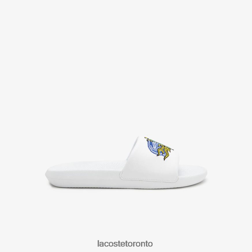 Shoes Lacoste Croco Synthetic Slides White/Green Men Z60BPR1768