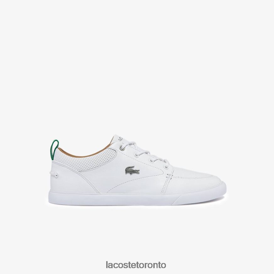 Shoes Lacoste Bayliss Leather Perforated Collar Sneakers White Men Z60BPR1759