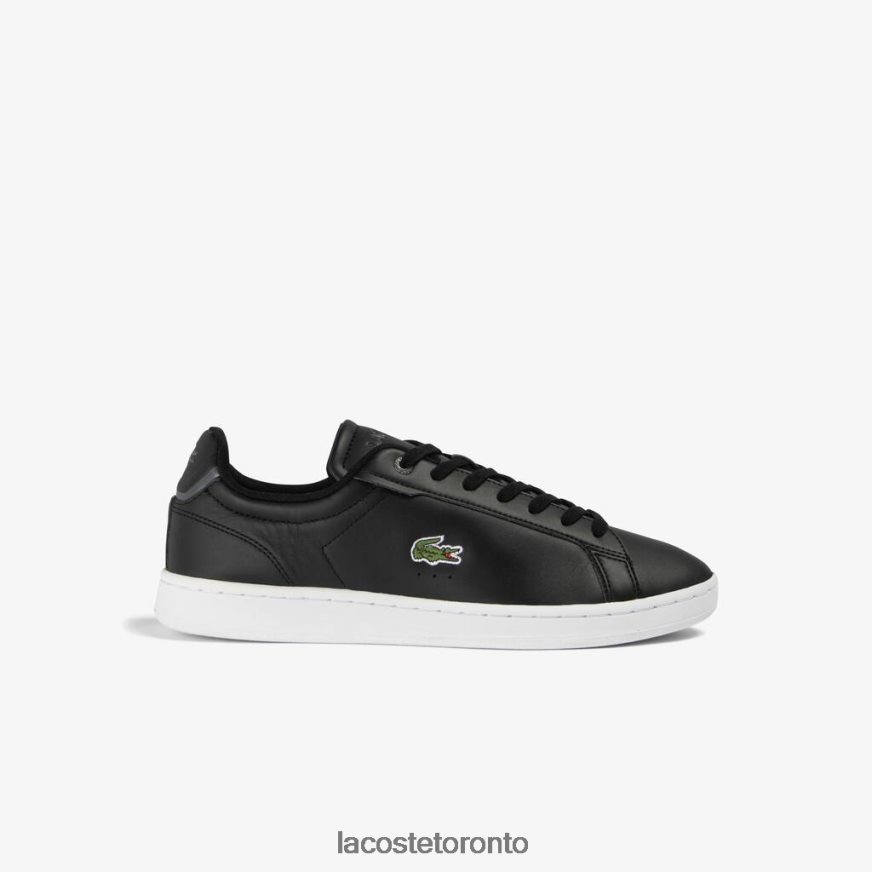 Shoes Lacoste Carnaby Pro BL Leather Tonal Sneakers Black & White Men Z60BPR1742