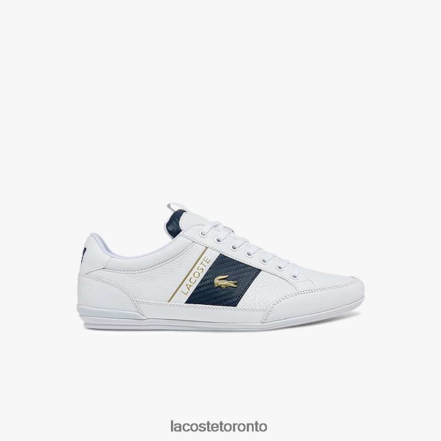 Shoes Lacoste Chaymon Leather and Carbon Fiber Sneakers White Men Z60BPR1771