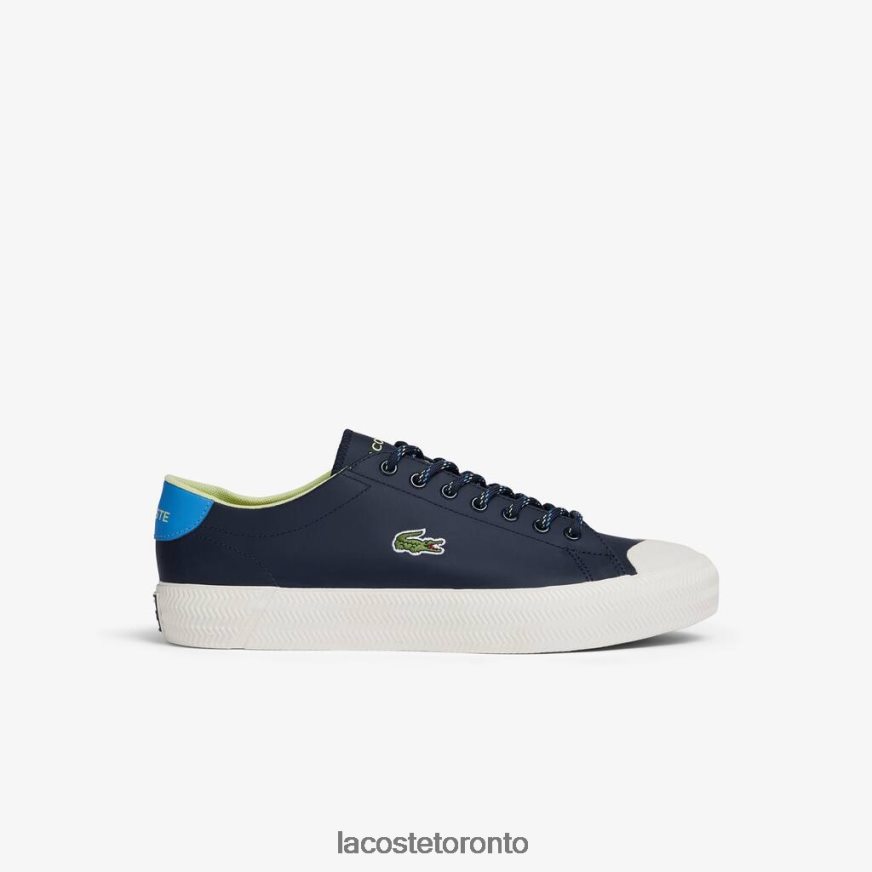 Shoes Lacoste Gripshot Leather and Suede Sneakers Navy & Off White Men Z60BPR1899