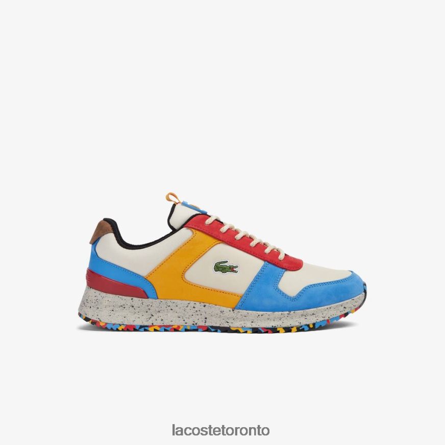 Shoes Lacoste Joggeur 2.0 Leather Color-Block Sneakers White/Red Men Z60BPR1905