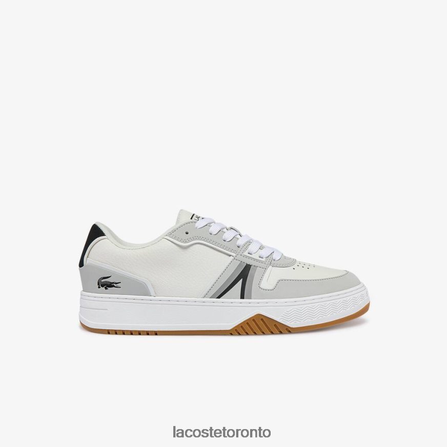 Shoes Lacoste L001 Leather Color-Pop Sneakers White & Black Men Z60BPR1830