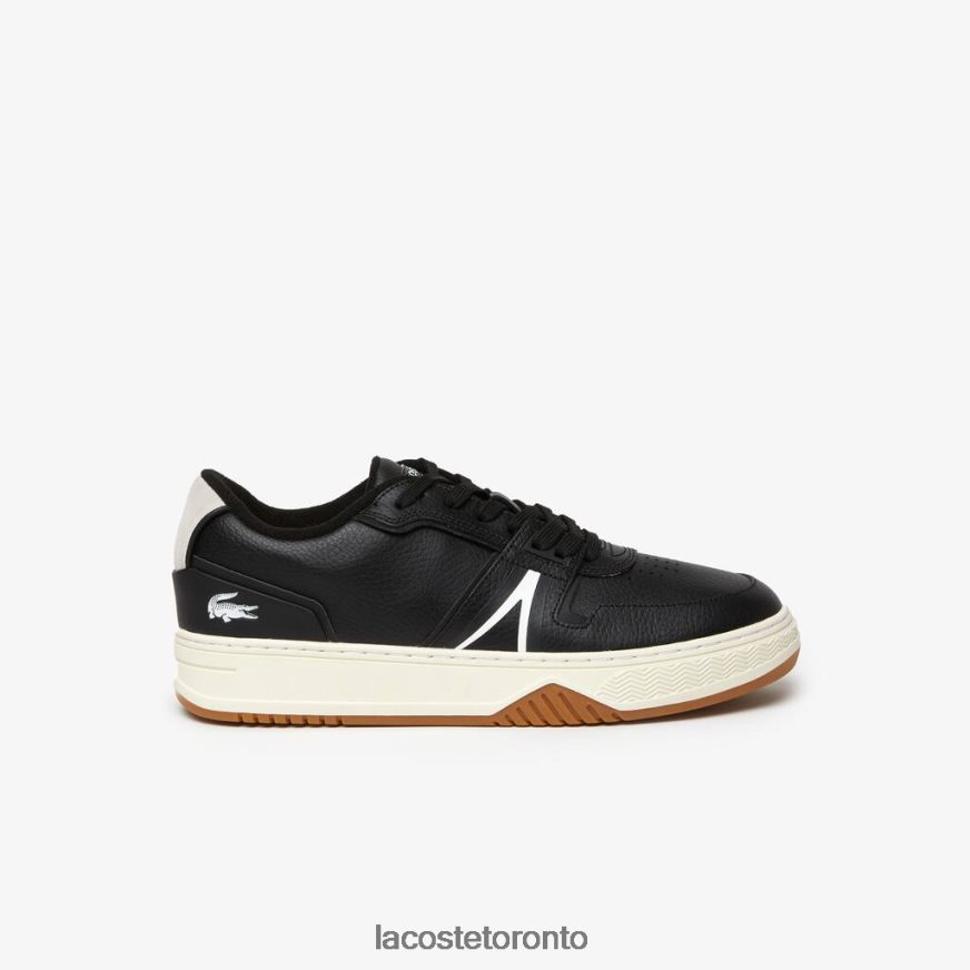 Shoes Lacoste L001 Leather Popped Heel Sneakers Black & Off White Men Z60BPR1881