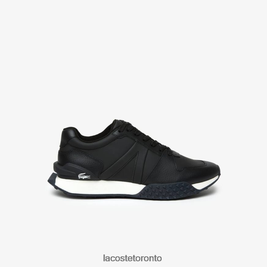 Shoes Lacoste L-Spin Deluxe 2.0 Synthetic Sneakers Black & White Men Z60BPR1763