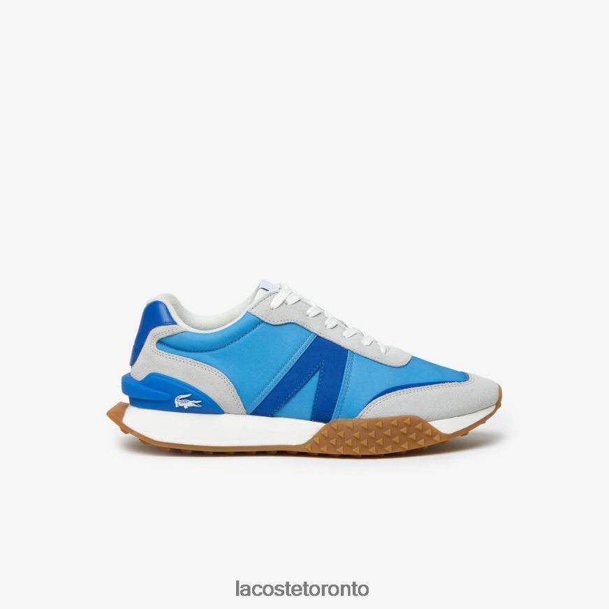 Shoes Lacoste L-Spin Deluxe Leather Color Contrast Sneakers Navy Blue Men Z60BPR1790