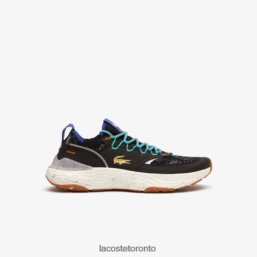 Shoes Lacoste Re-Comfort Synthetic and Textile Sneakers Black & Off White Men Z60BPR1835