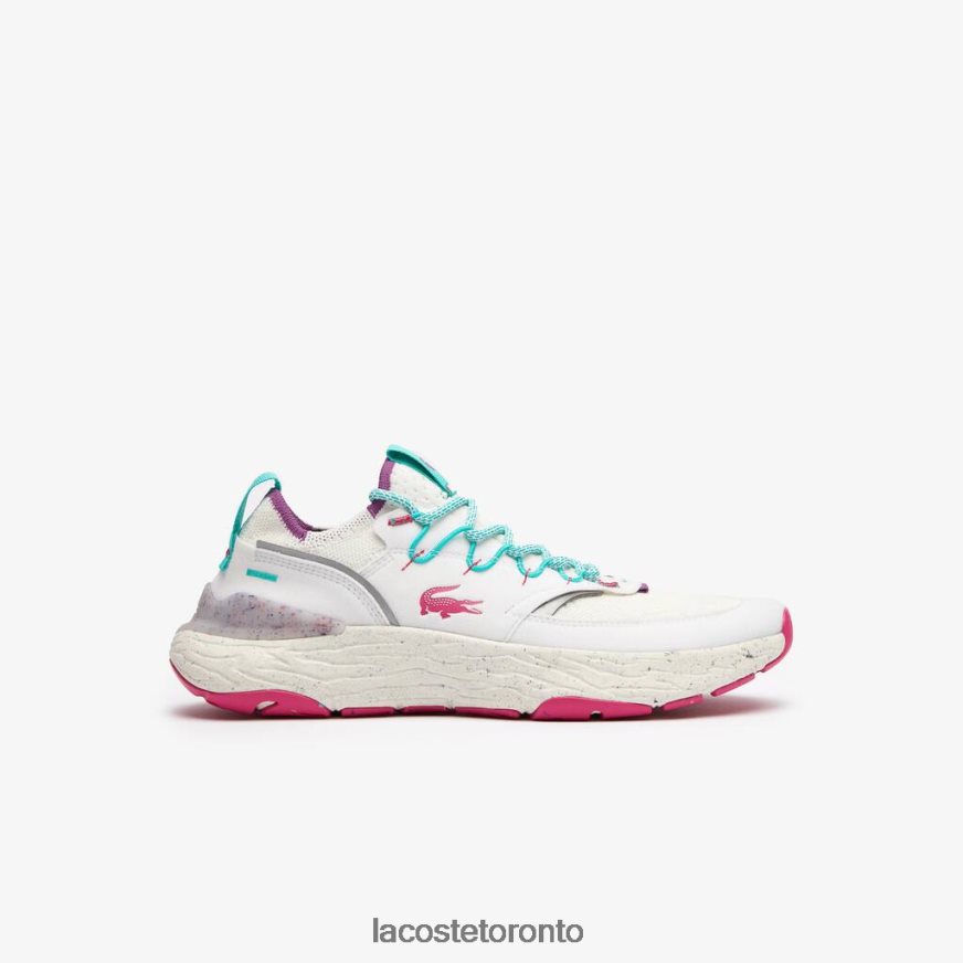 Shoes Lacoste Re-Comfort Synthetic and Textile Sneakers White & Red Men Z60BPR1834