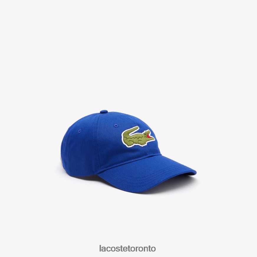 Accessories Lacoste Contrast Strap And Oversized Crocodile Cotton Cap Blue Unisex Z60BPR2234