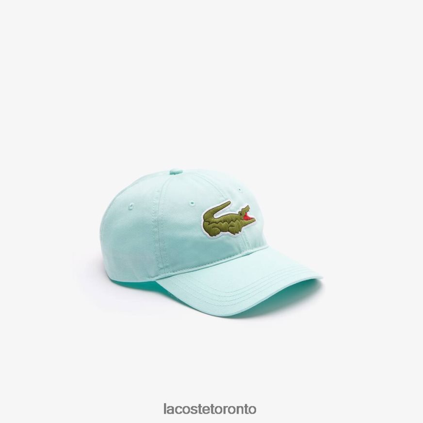 Accessories Lacoste Contrast Strap And Oversized Crocodile Cotton Cap Turquoise Unisex Z60BPR2274