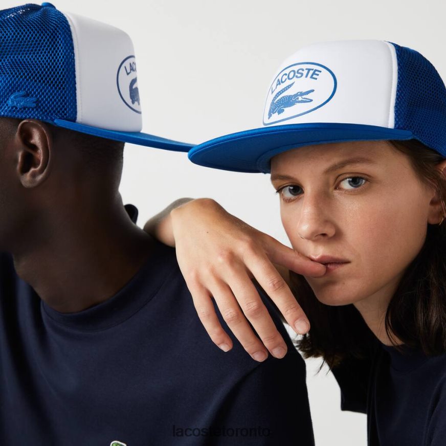 Accessories Lacoste Mesh And Neoprene Cap Blue/White Unisex Z60BPR2163