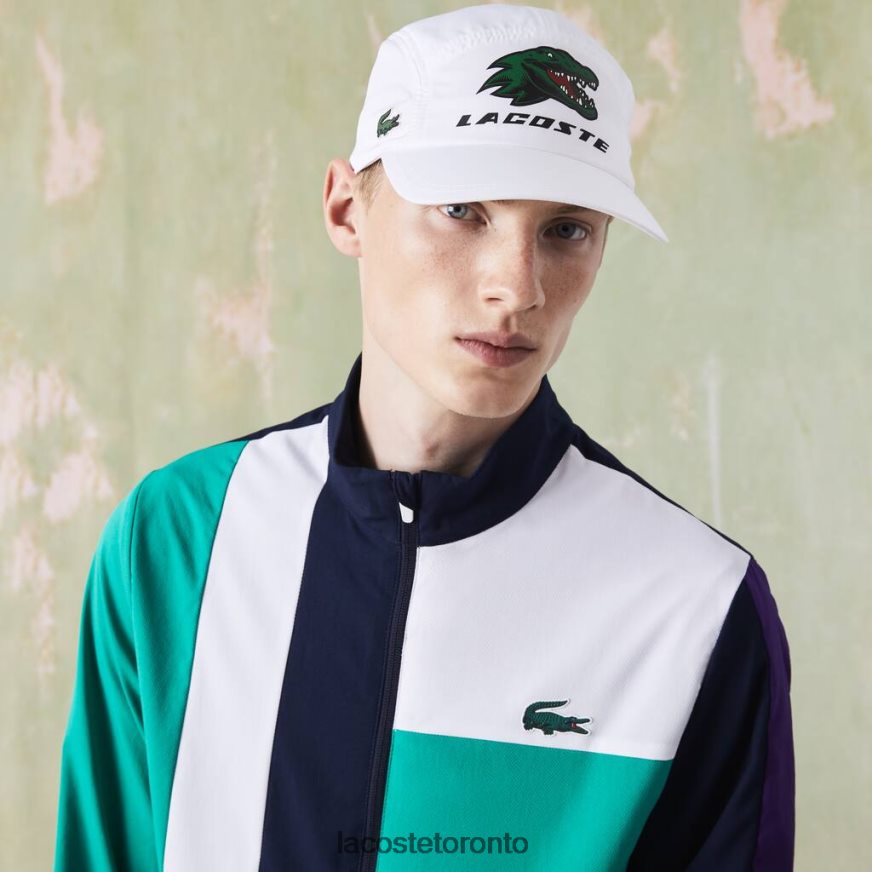 Accessories Lacoste SPORT Exclusive Crocodile Tennis Cap White Unisex Z60BPR2237