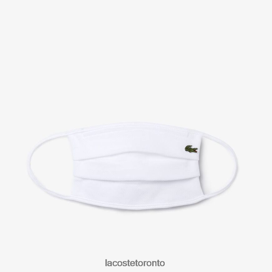 Accessories Lacoste L.12.12 Cotton Pique' Face Protection Mask White Unisex Z60BPR2322