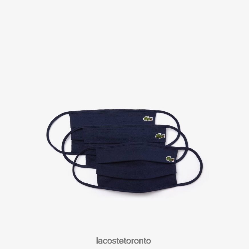 Accessories Lacoste L.12.12 Face Masks 3-Pack Navy Blue Unisex Z60BPR2264