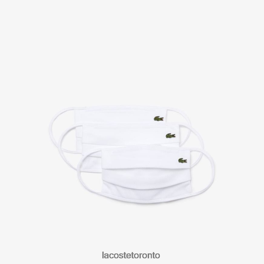 Accessories Lacoste L.12.12 Face Masks 3-Pack White Unisex Z60BPR2263