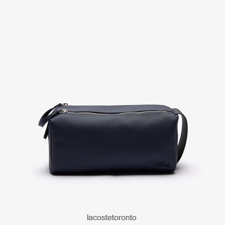 Accessories Lacoste Classic Double Zip Petit Pique Toiletry Kit Purple Unisex Z60BPR2054