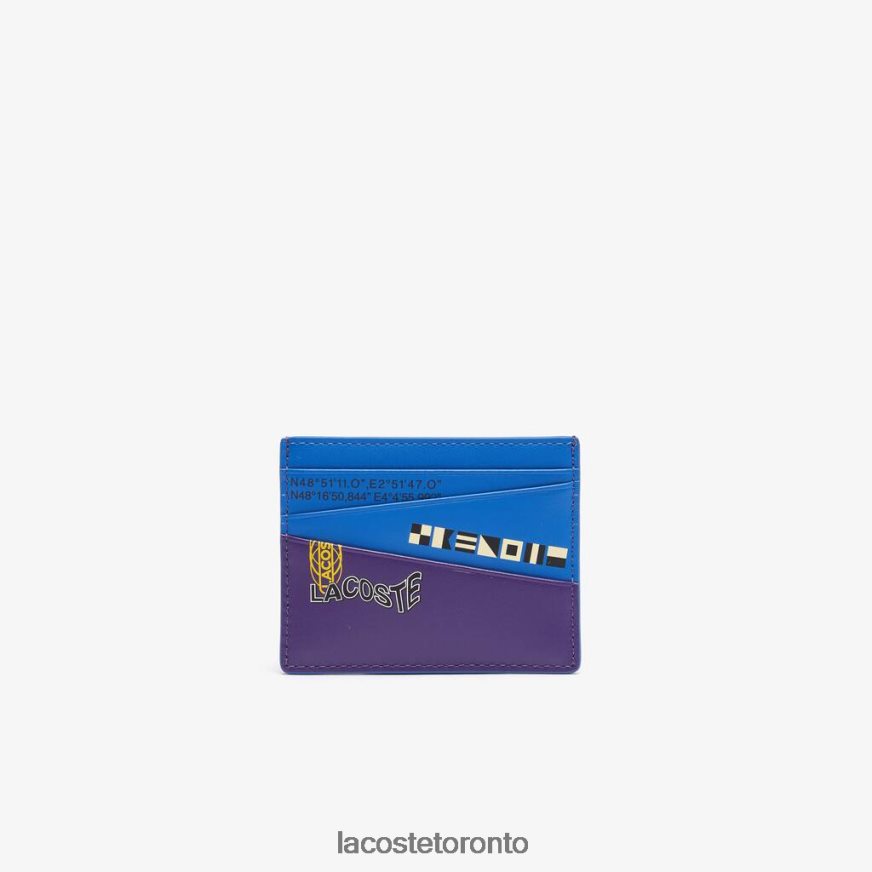 Accessories Lacoste Color-Block Nautical Print Card Holder Marine Samui Unisex Z60BPR2132