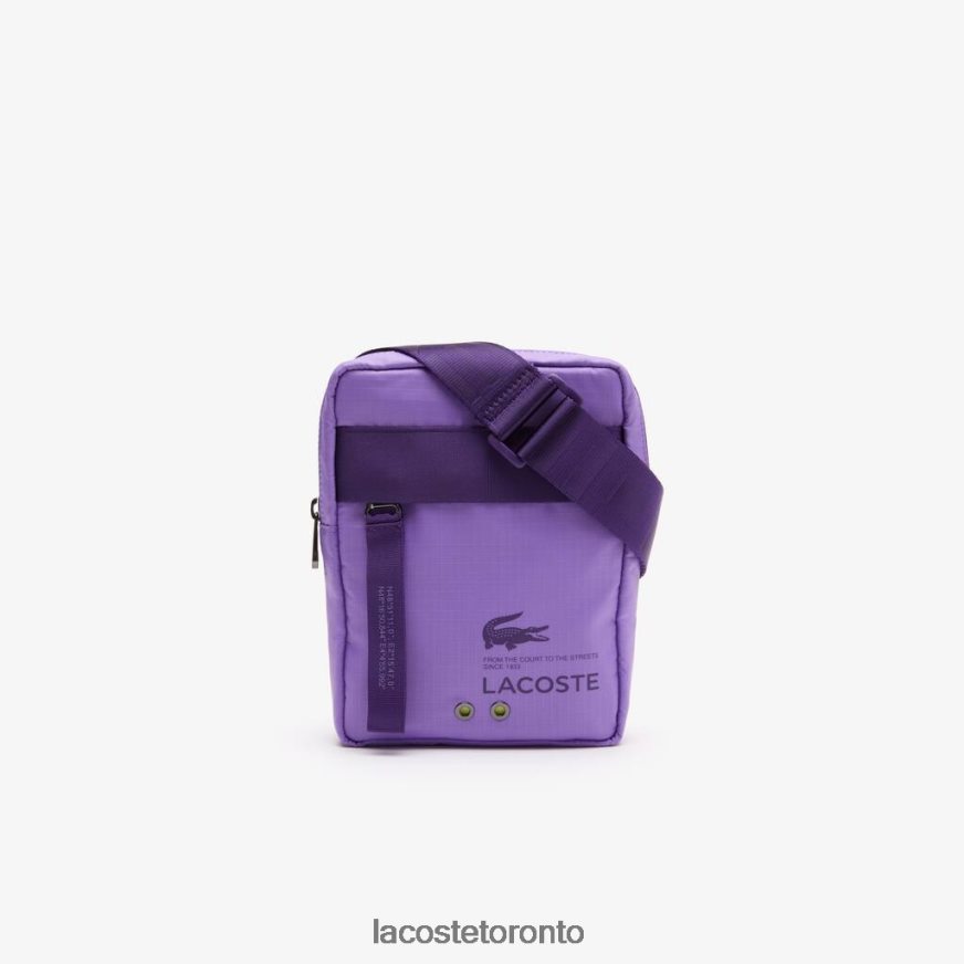 Bags & Leather Goods Lacoste Branded Vertical Zip Crossover Bag Samui Noir Neva Unisex Z60BPR2089