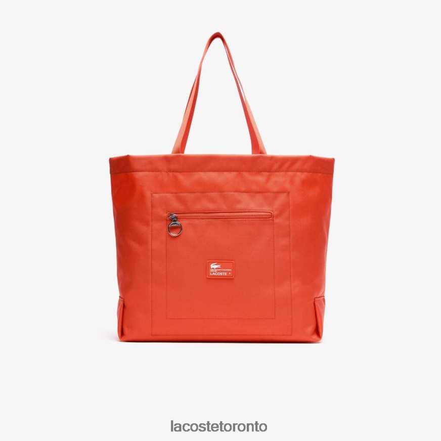Bags & Leather Goods Lacoste Contrast Branding Oversized Tote Bag Pasteque Unisex Z60BPR1948