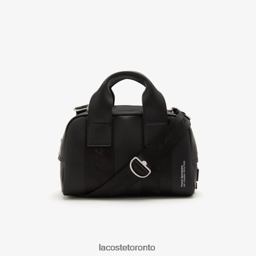 Bags & Leather Goods Lacoste Contrast Inscriptions Sports Bag Black Unisex Z60BPR2108