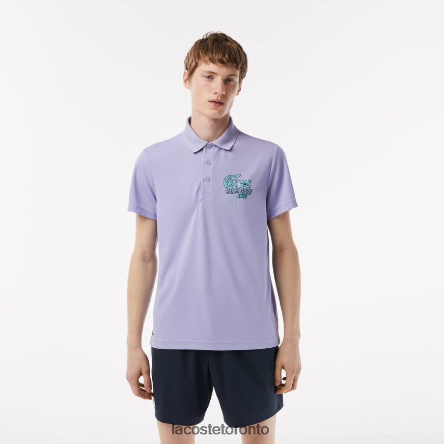 Clothing Lacoste Sport Miami Open Edition Pique Polo Purple Unisex Z60BPR207