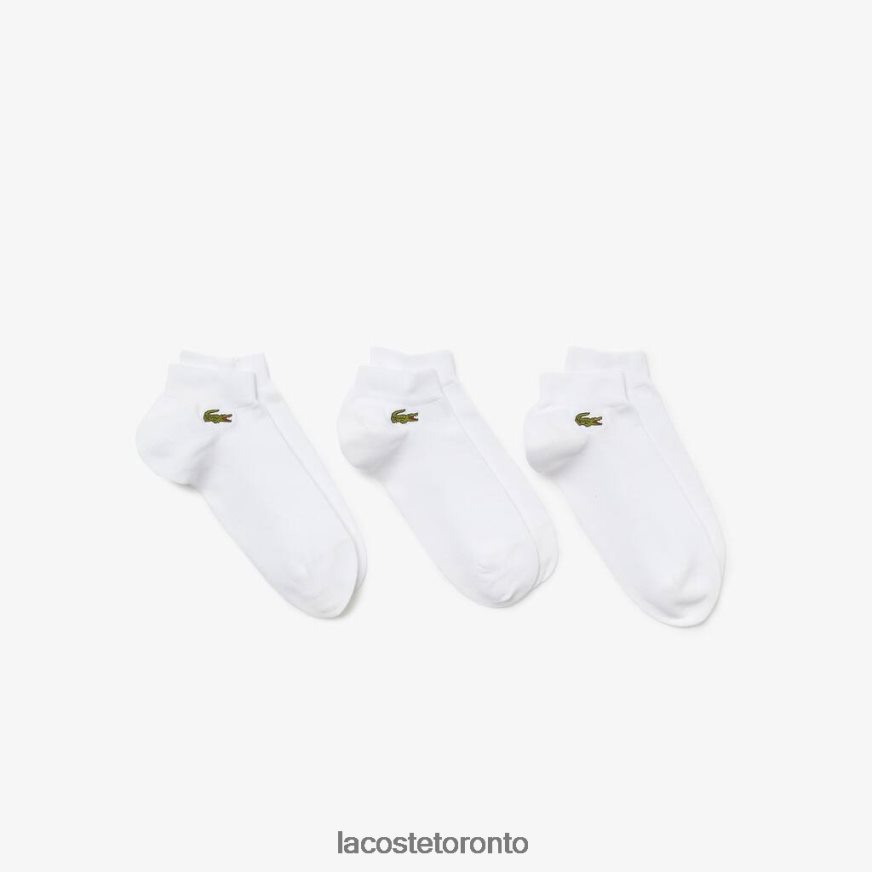 Clothing Lacoste SPORT Low-Cut Socks 3-Pack White Unisex Z60BPR511