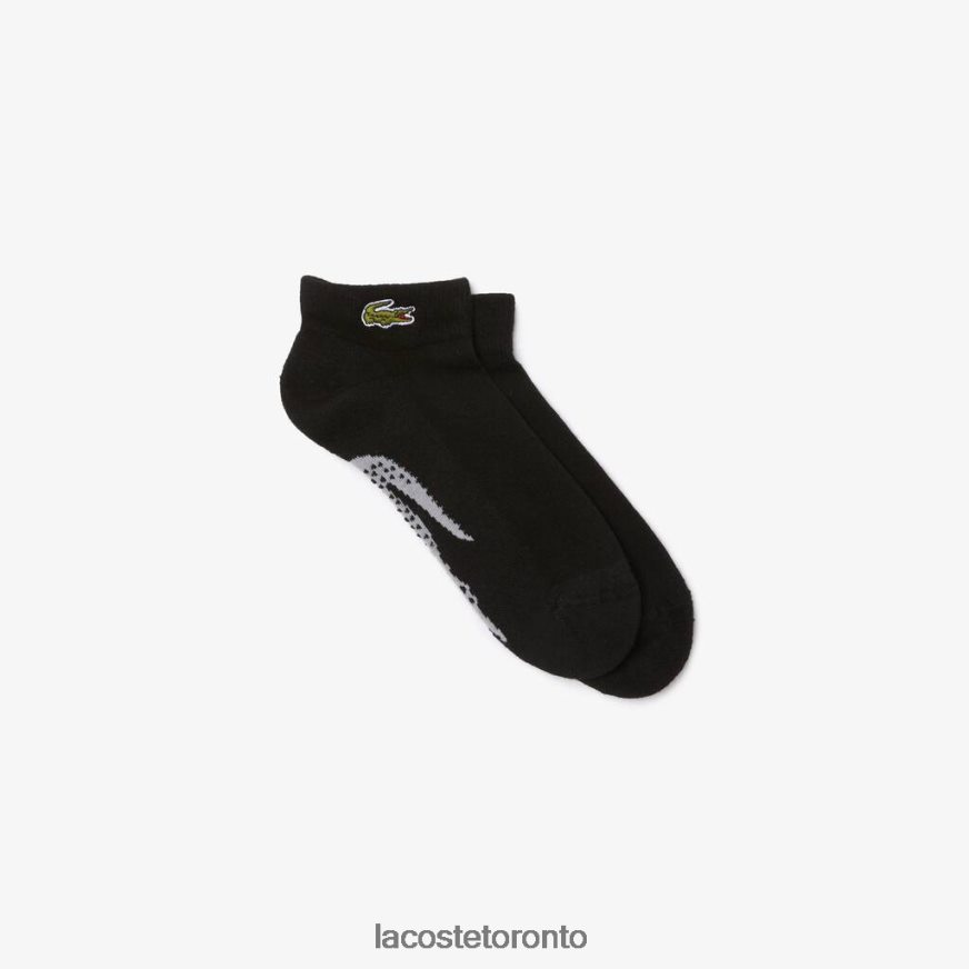 Clothing Lacoste SPORT Stretch Cotton Low-Cut Socks Black/Grey Chine Unisex Z60BPR1679
