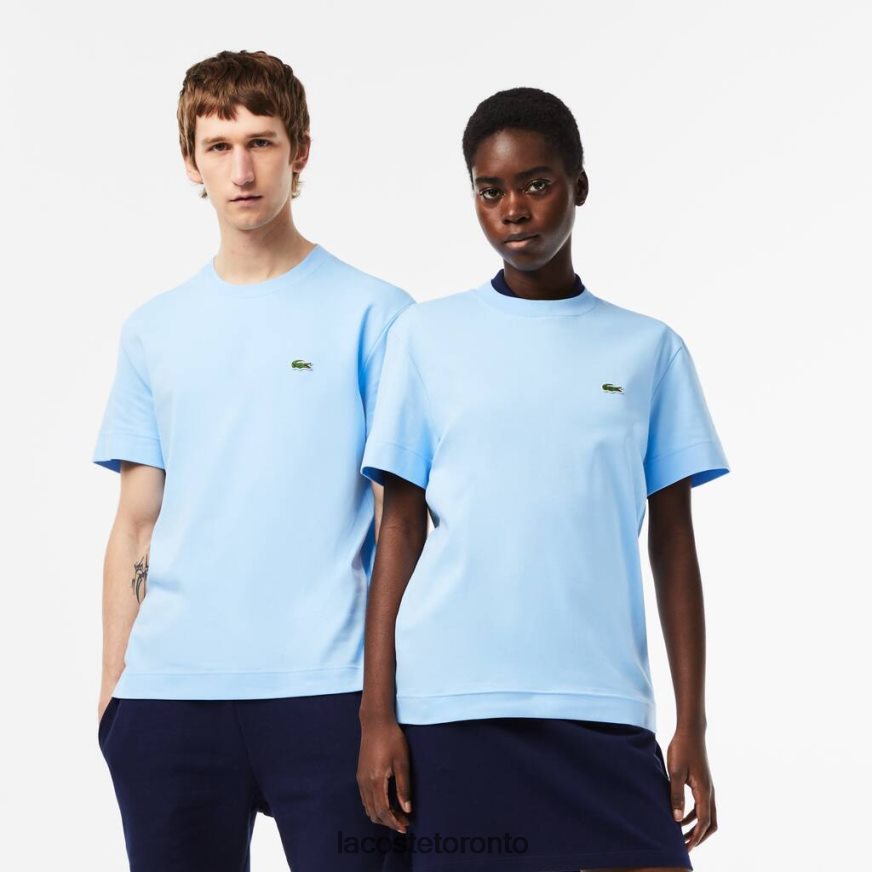 Clothing Lacoste Crew Neck Organic Cotton T-Shirt Blue Unisex Z60BPR735