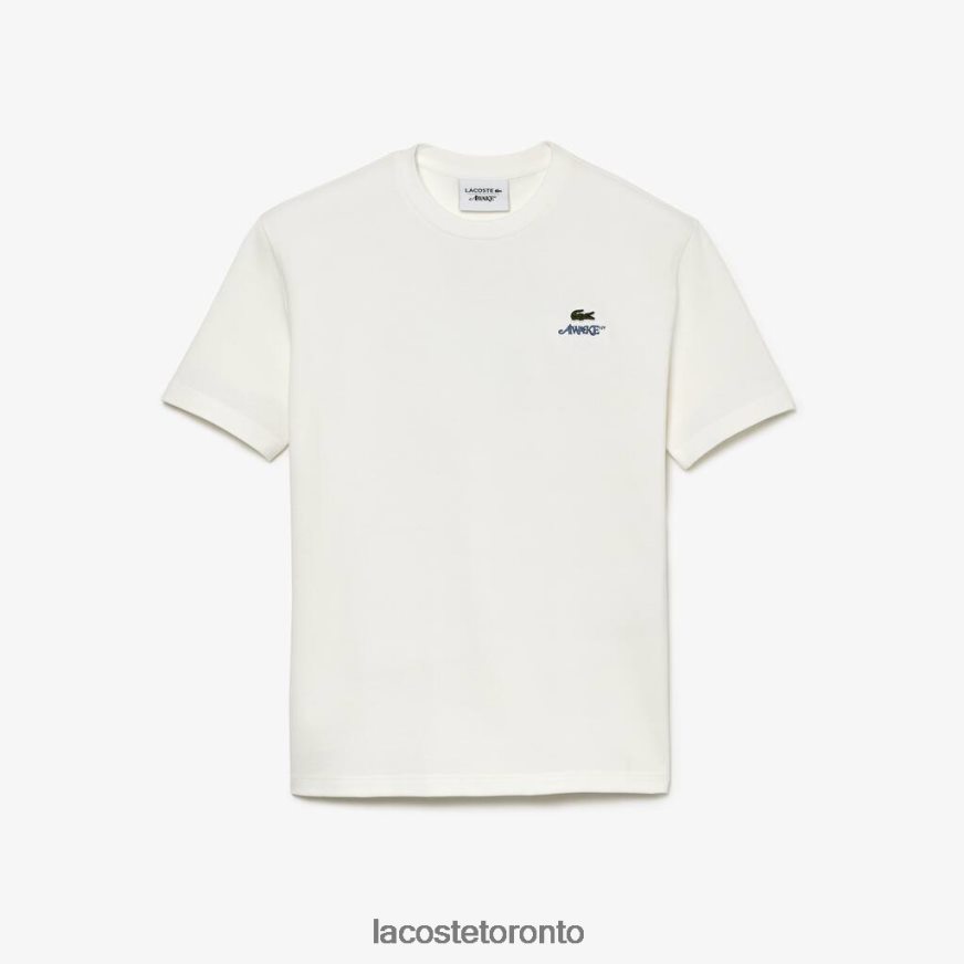 Clothing Lacoste x AWAKE NY Logo Cotton Pique T-shirt White Unisex Z60BPR893