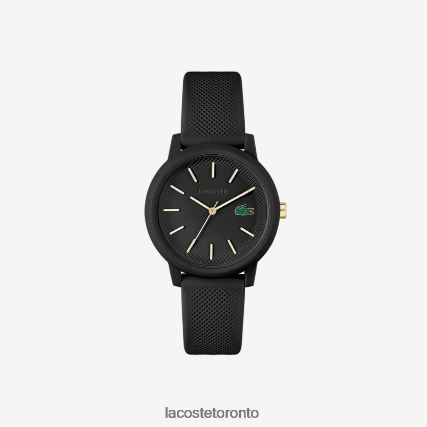 Accessories Lacoste 12.12 Black Silicone Strap Watch Black Women Z60BPR2910