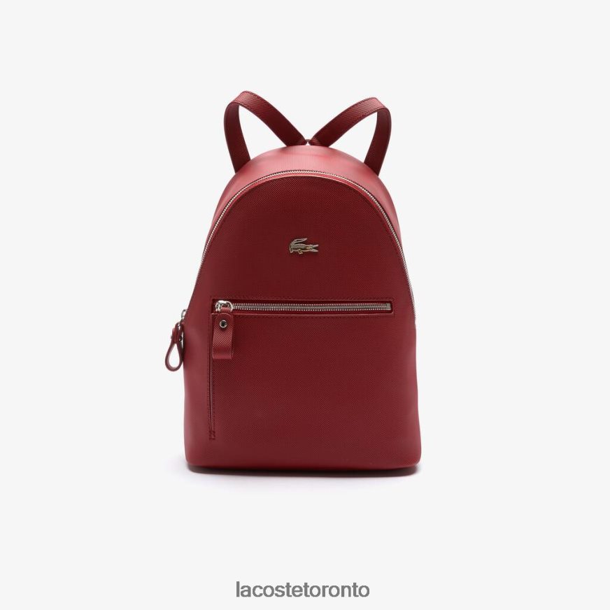 Bags & Leather Goods Lacoste Daily Classic Coated Pique Canvas Backpack Bordeaux Women Z60BPR2845