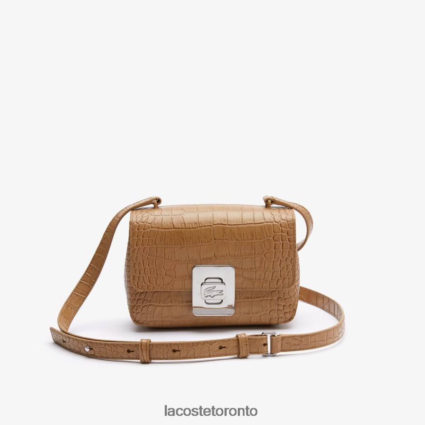 Bags & Leather Goods Lacoste Amelia Metal Clasp Embossed Leather Handbag J07 Women Z60BPR2833