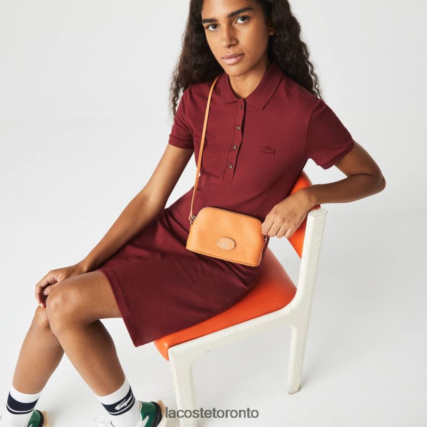 Bags & Leather Goods Lacoste Grained Leather Dome Crossover Bag Poterie Women Z60BPR2865