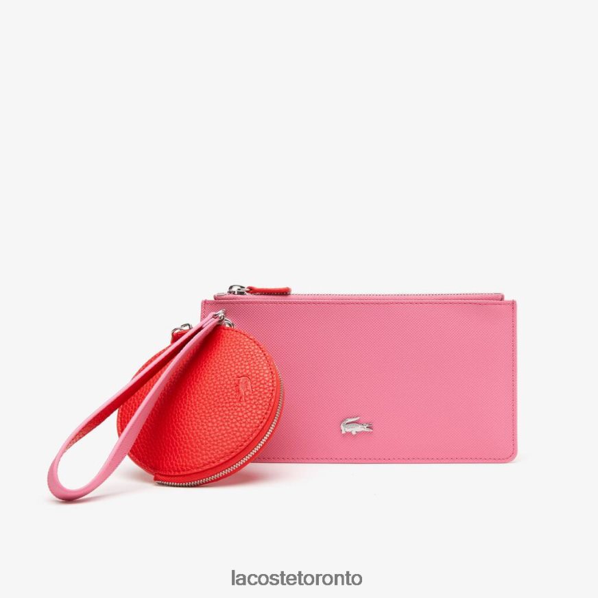 Bags & Leather Goods Lacoste Anna Reversible Double Pouch with Lanyard Reseda Corrida Women Z60BPR2764