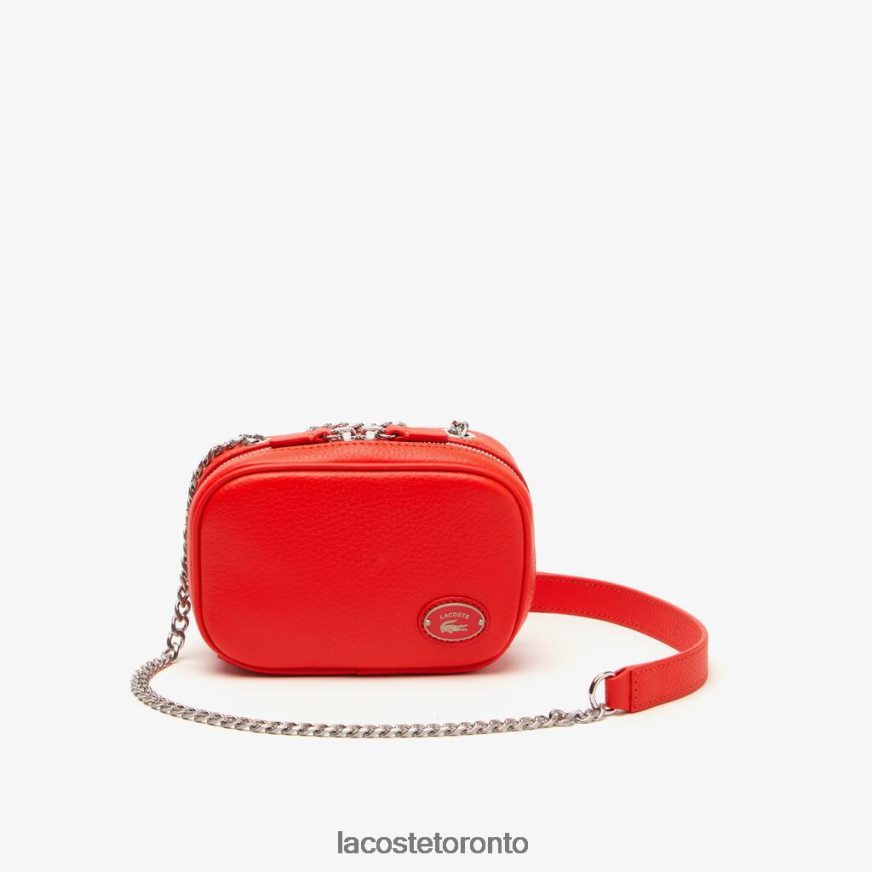 Bags & Leather Goods Lacoste Top Grain Leather Square Shoulder Bag Corrida Women Z60BPR2789