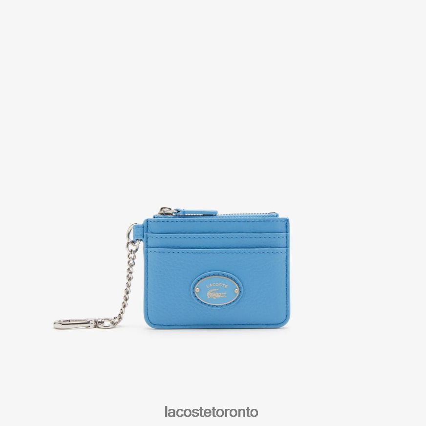 Bags & Leather Goods Lacoste Snap Hook Grained Leather Card Holder Argentine Women Z60BPR2811