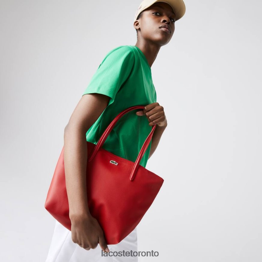 Bags & Leather Goods Lacoste L.12.12 Concept Small Zip Tote Bag High Risk Red Women Z60BPR2803