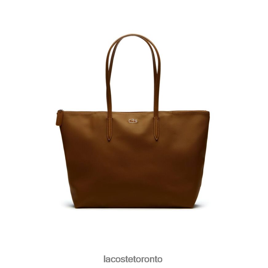 Bags & Leather Goods Lacoste L.12.12 Concept Zip Tote Bag Golden Brown Women Z60BPR2768
