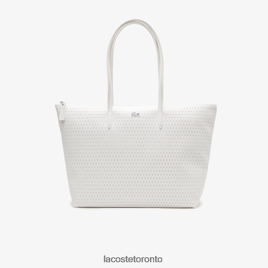 Bags & Leather Goods Lacoste L.12.12 Large Perforated Tote Farine Women Z60BPR2761