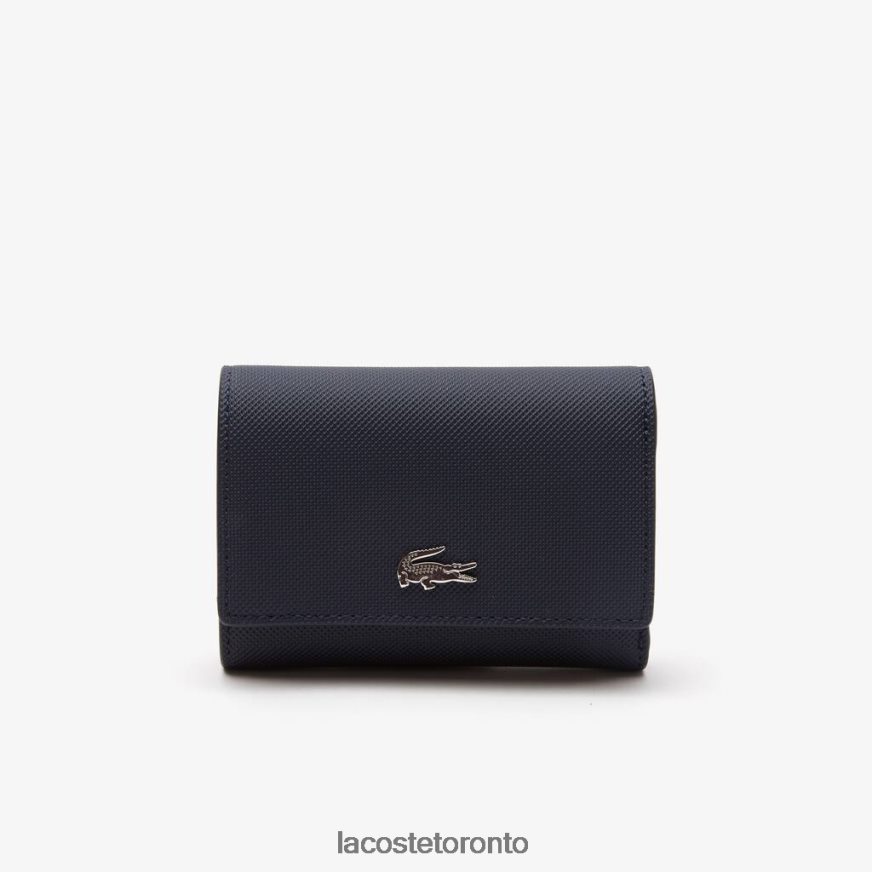 Bags & Leather Goods Lacoste Anna Snap Front Wallet Marine 166 Rouge Women Z60BPR2815