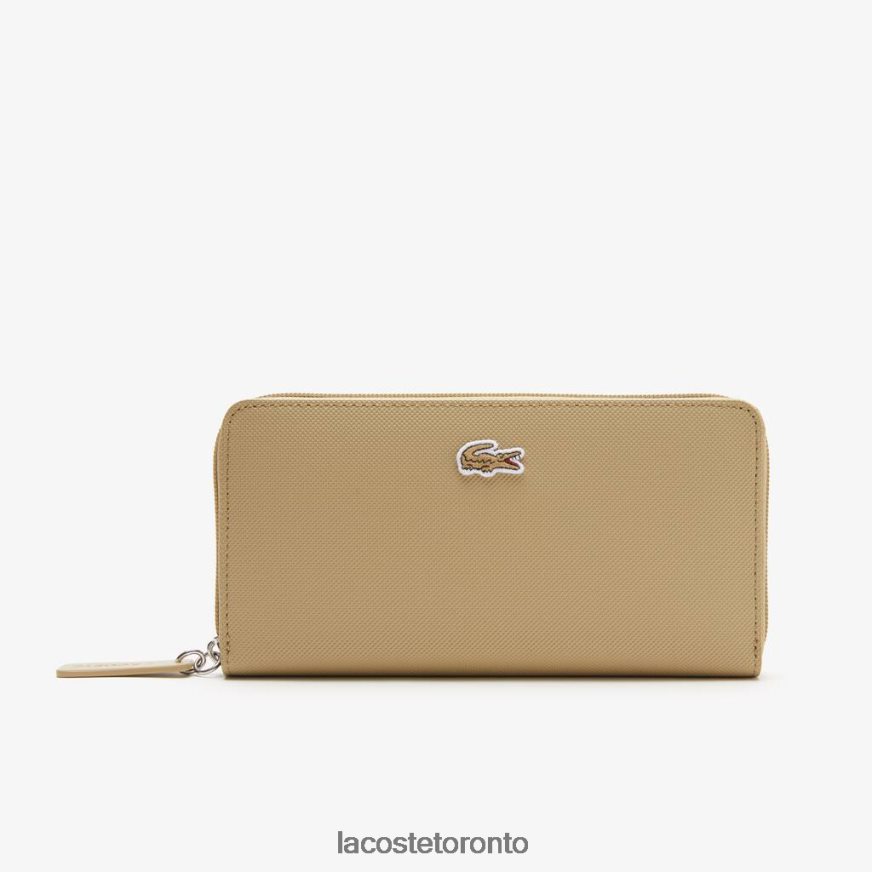 Bags & Leather Goods Lacoste L.12.12 Concept Petit Pique 12 Card Zip Wallet Brindille Women Z60BPR2812