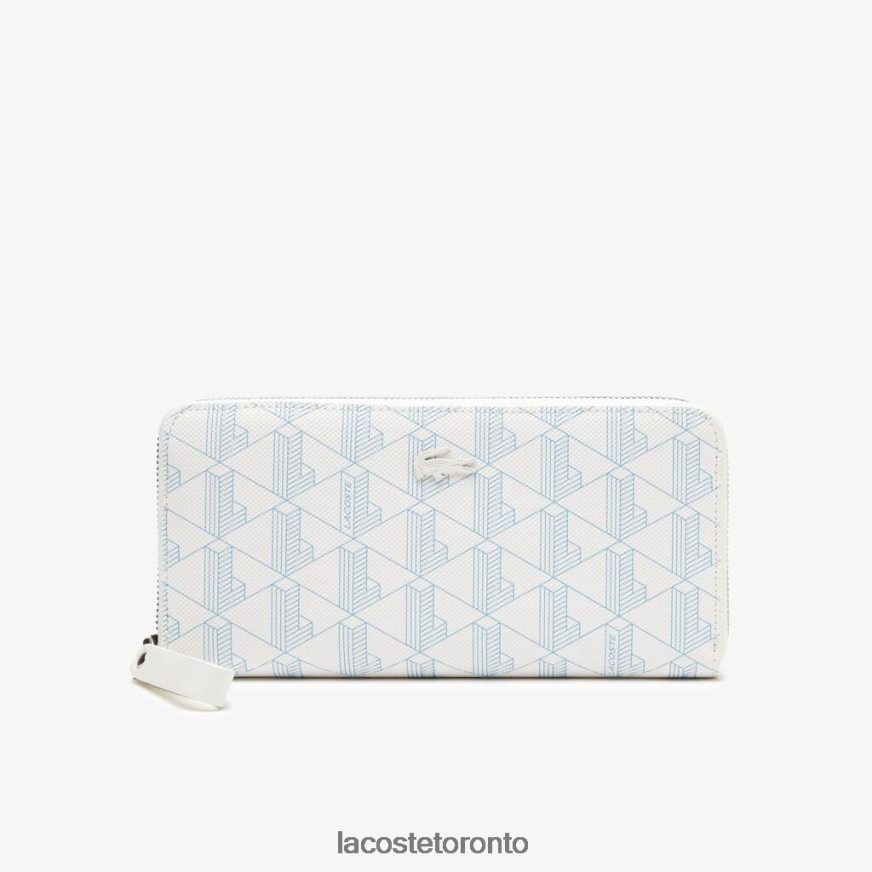 Bags & Leather Goods Lacoste Monogram Print Zip Wallet Mono Farine Panorama Women Z60BPR2775