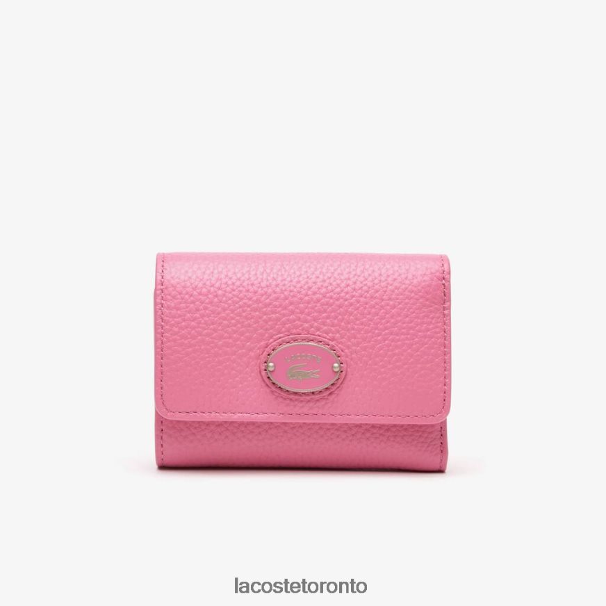 Bags & Leather Goods Lacoste Top Grain Leather Flap Close Wallet Reseda Women Z60BPR2807