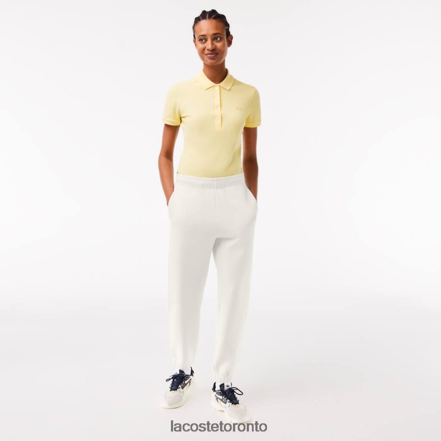 Clothing Lacoste Blended Cotton Joggers White Women Z60BPR2551
