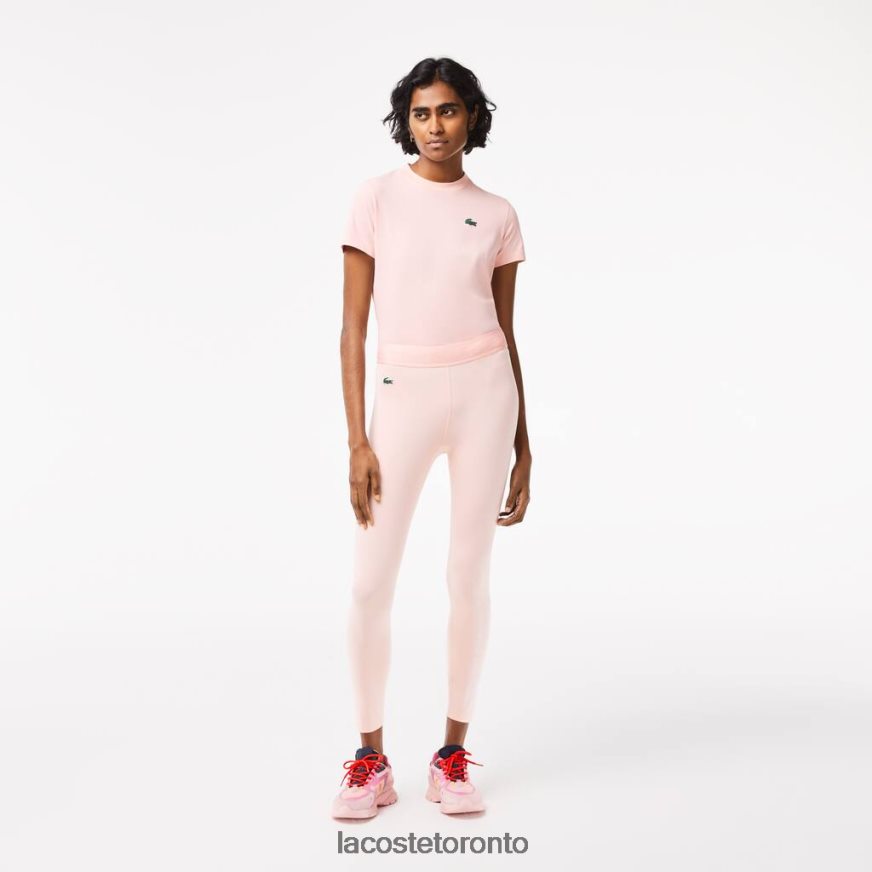 Clothing Lacoste SPORT 7/8 Length Recycled Polyester Leggings Pink Women Z60BPR2409