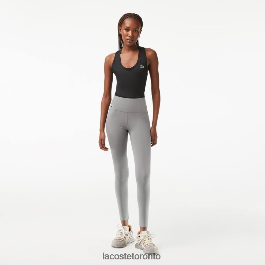 Clothing Lacoste SPORT Recycled Polyester Sculpting Leggings Grey Chine Women Z60BPR2400