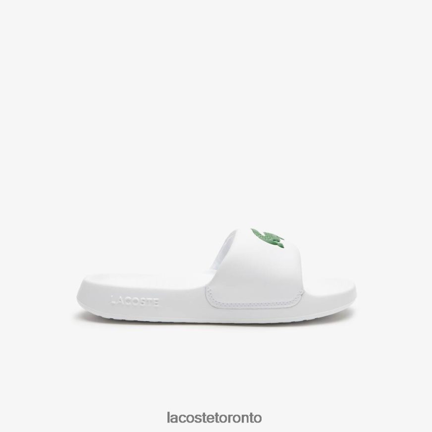 Shoes Lacoste Croco 1.0 Synthetic Slides White/Green Women Z60BPR2685