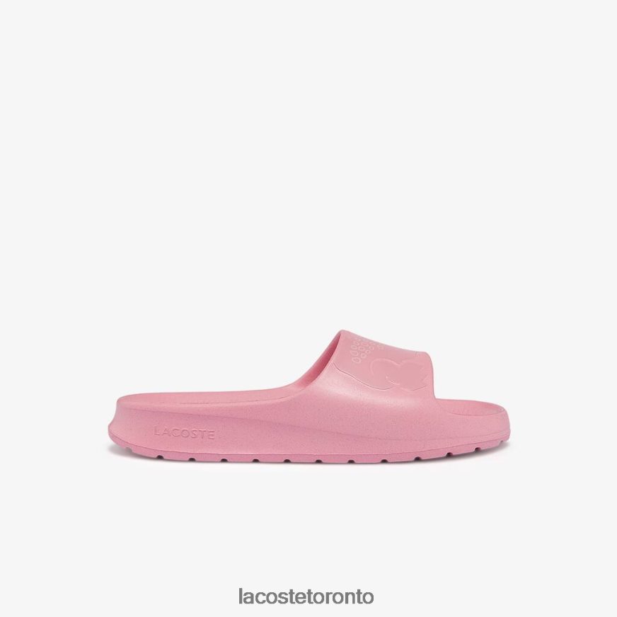 Shoes Lacoste Croco 2.0 Synthetic Logo Strap Slides Pink Women Z60BPR2733