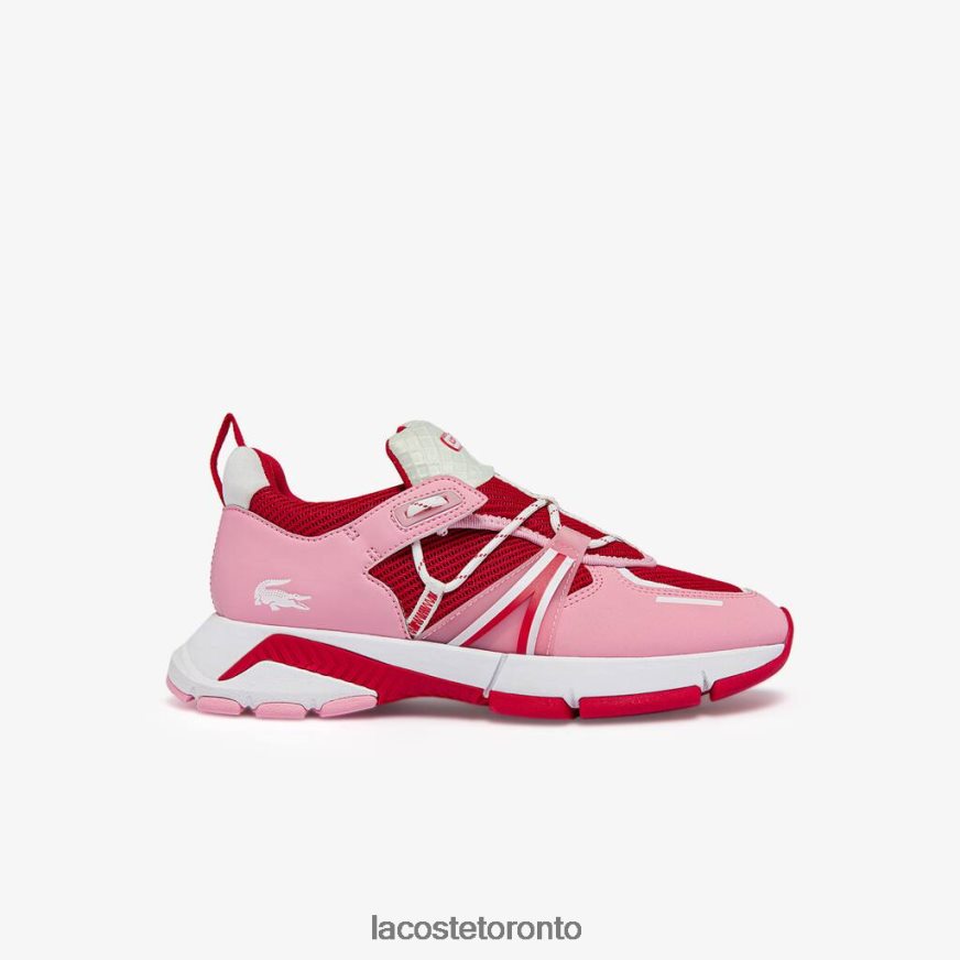 Shoes Lacoste L003 Textile Colorblock Sneakers Pink & White Women Z60BPR2754